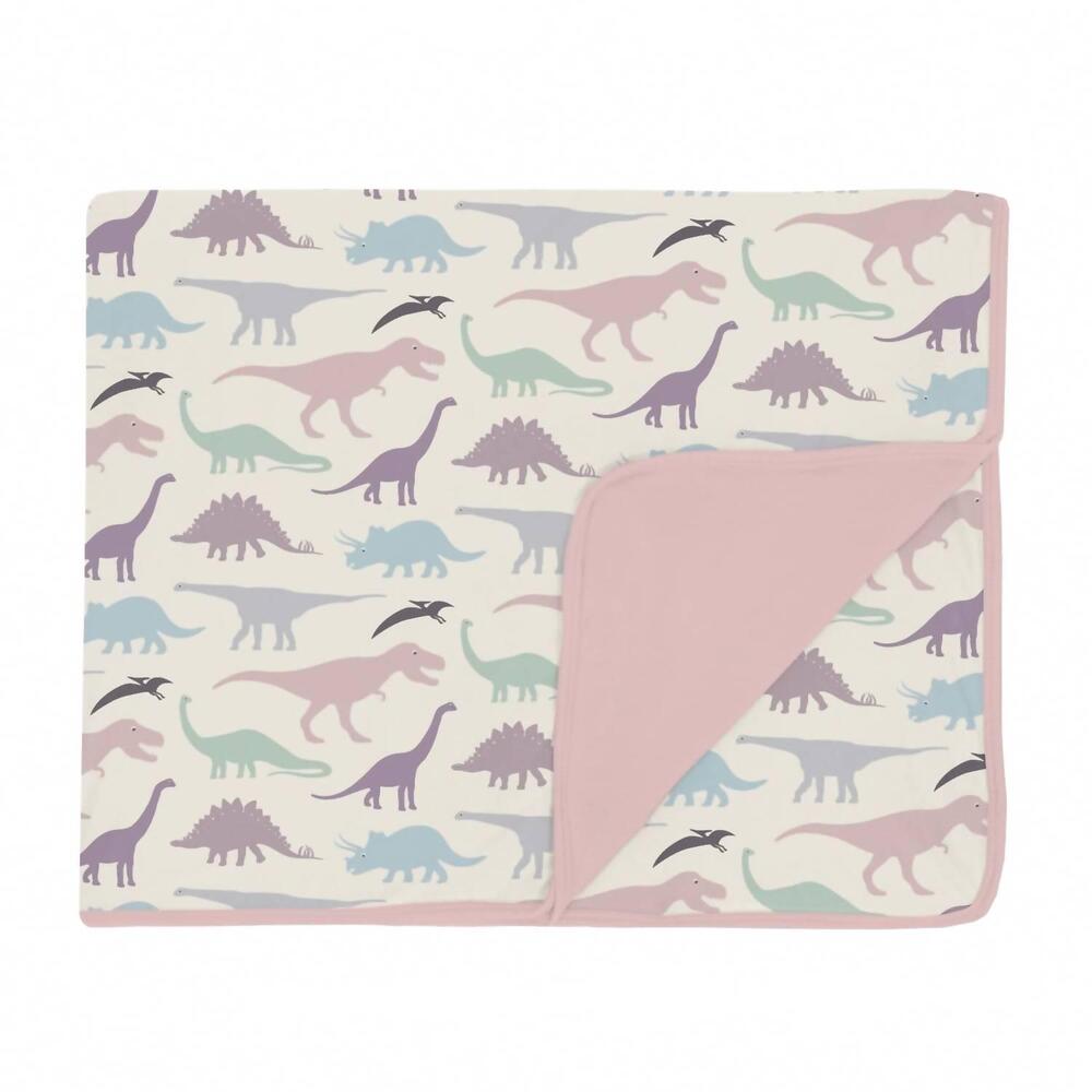 NEW KICKEE toddler's dino museum blanket in lavender